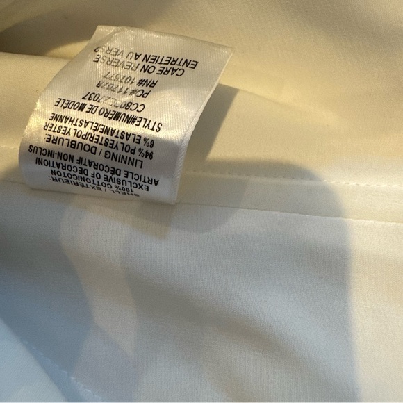 Alice + Olivia Saba Embellished One-shoulder Ruffle Top Off White & Multi Color - Picture 7 of 7